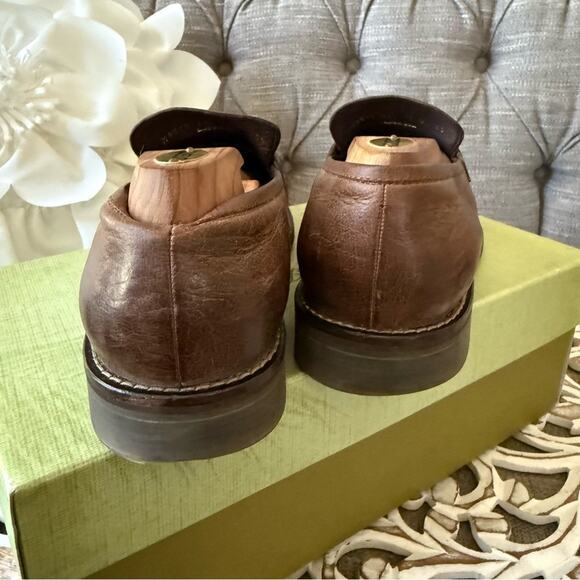 Tommy Bahama Brown Leather Wing tip Slip on Penny Loafers Shoes Men’s 10 - Picture 8 of 10